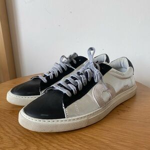 Oliver Cabell Low-Top Sneakers in Black, White & Gray